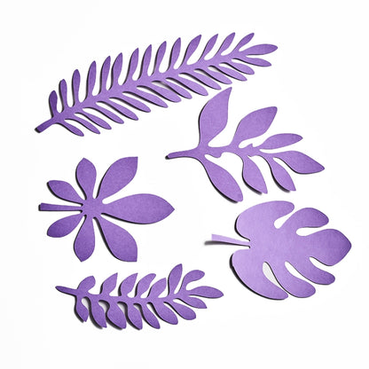 10 in 1 Creative Paper Cutting Shooting Props Tree Leaves Papercut Jewelry Cosmetics Background Photo Photography Props(Purple) - Camera Accessories by buy2fix | Online Shopping UK | buy2fix