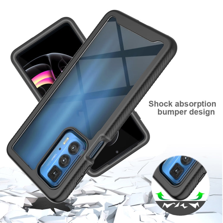 For Motorola Edge 20 Pro Starry Sky Solid Color Series Shockproof PC + TPU Protective Case(Black) - Mobile Accessories by buy2fix | Online Shopping UK | buy2fix
