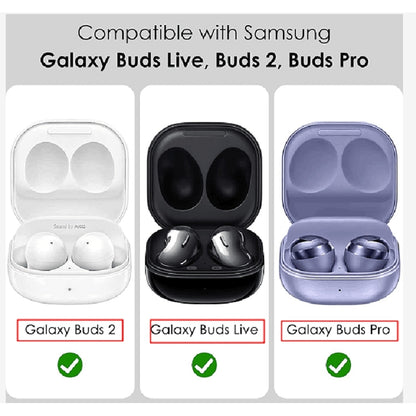 For Samsung Galaxy Buds Live / Buds 2 / Buds Pro / Buds 2 Pro Shockproof Carbon Fiber Luggage Earphone Protective Case with Hook(Blue) - Samsung Earphone Case by buy2fix | Online Shopping UK | buy2fix