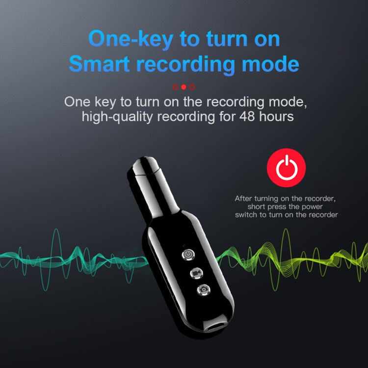 D3 AI Smart High-definition Noise Reduction Voice Recorder, Capacity:128GB(Black) - Security by buy2fix | Online Shopping UK | buy2fix