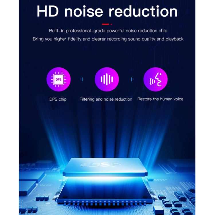 Q39 AI Intelligent High-definition Noise Reduction Voice Control Recorder, Capacity:8GB(Black) - Security by buy2fix | Online Shopping UK | buy2fix