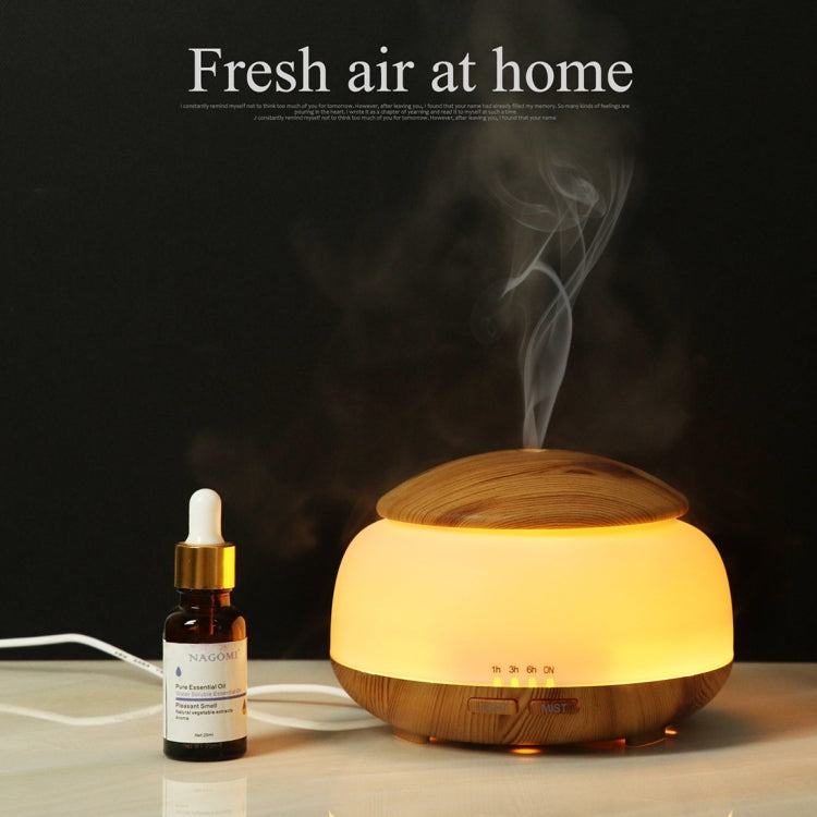 Wood Grain Humidifier Air Purifier Ultrasonic Atomization Household Aromatherapy Machine with Colorful LED Light Automatic Alcohol Sprayer, Plug Specification:EU Plug(Dark Brown) - Home & Garden by buy2fix | Online Shopping UK | buy2fix