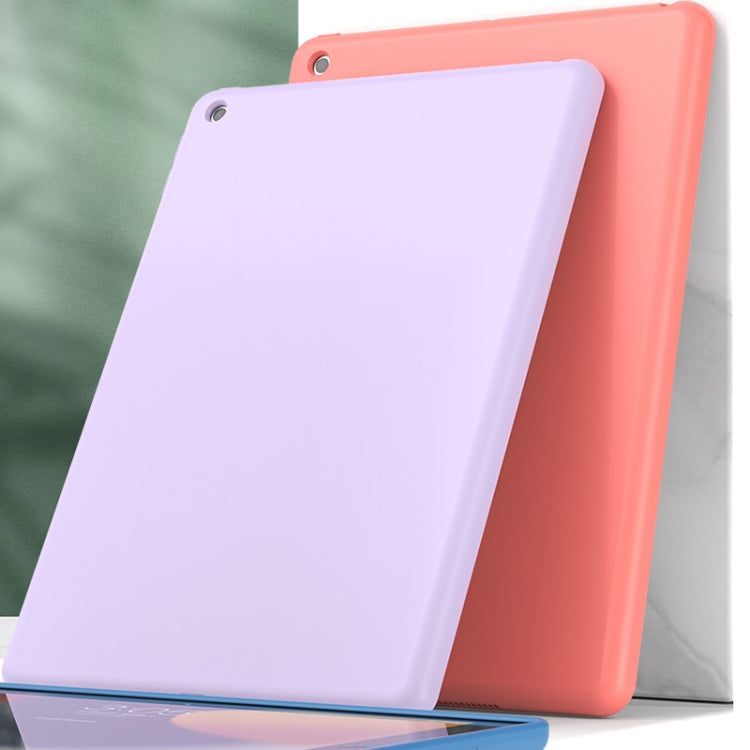 For iPad 10.2 2021 / 2020 / 2019 Mutural Silicone Microfiber Tablet Case(Lavender) - iPad 10.2 Cases by Mutural | Online Shopping UK | buy2fix