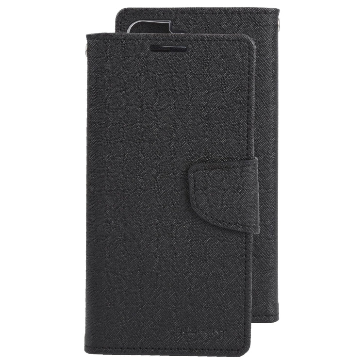 For Samsung Galaxy S22 5G GOOSPERY FANCY DIARY Cross Texture Leather Phone Case(Black) - Galaxy S22 5G Cases by GOOSPERY | Online Shopping UK | buy2fix