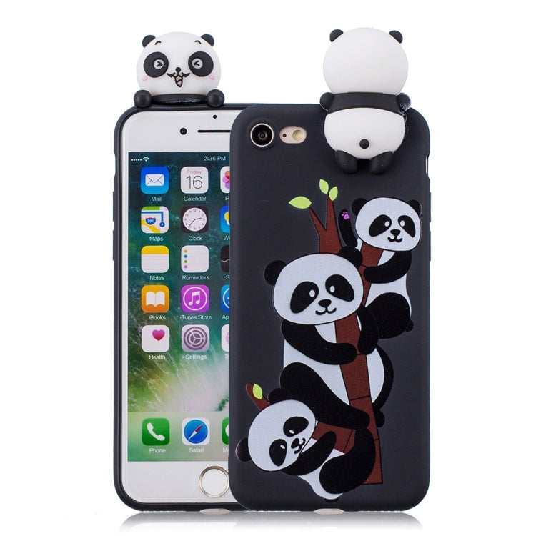 For iPhone 7 / 8 Shockproof Cartoon TPU Protective Case(Three Pandas) - Apple Accessories by buy2fix | Online Shopping UK | buy2fix