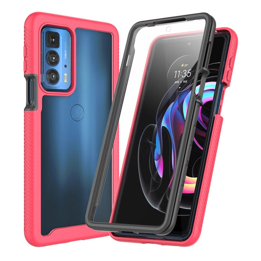 For Motorola Edge 20 Pro Starry Sky PC + TPU Phone Case with PET Film(Rose Red) - Motorola Cases by buy2fix | Online Shopping UK | buy2fix