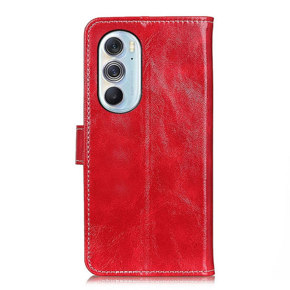 For Motorola Edge X30 Retro Crazy Horse Texture Horizontal Flip Leather Phone Case(Red) - Motorola Cases by buy2fix | Online Shopping UK | buy2fix