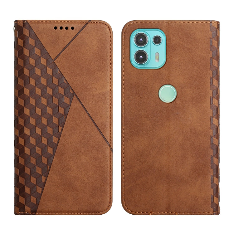 For Motorola Edge 20 Lite Skin Feel Magnetic Leather Phone Case(Brown) - Motorola Cases by buy2fix | Online Shopping UK | buy2fix