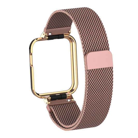 For Xiaomi Mi Watch Lite / Redmi Watch Milanese Magnetic Metal Watchband(Rose Red) - Smart Wear by buy2fix | Online Shopping UK | buy2fix