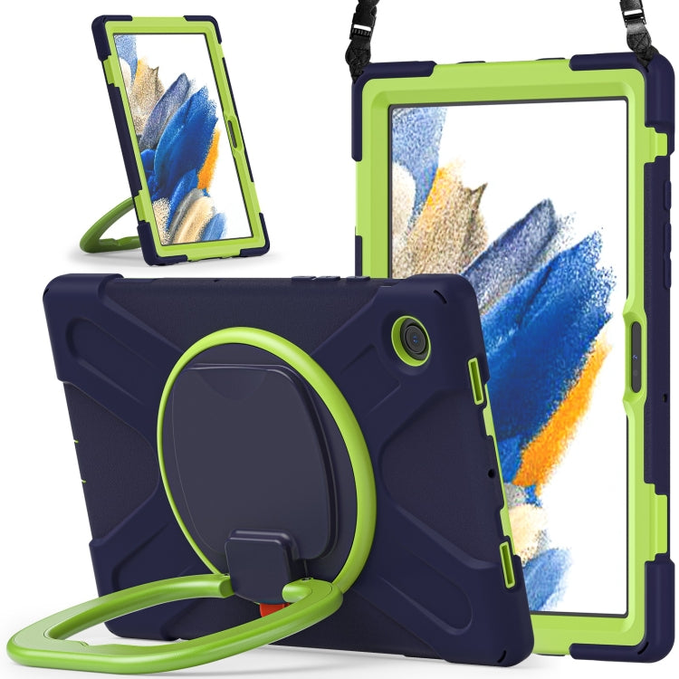 For Samsung Galaxy Tab A8 10.5 2021 Silicone + PC Tablet Case(Navy Blue + Lime) - Other Galaxy Tab PC by buy2fix | Online Shopping UK | buy2fix