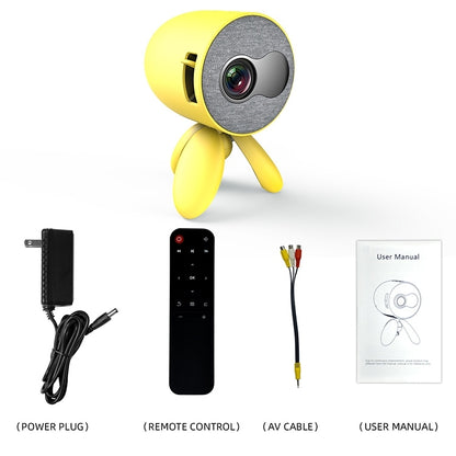 YG220 Same Screen Version Children Projector Mini LED Portable Home Speaker Projector, Plug Type:AU Plug(Yellow) - Consumer Electronics by buy2fix | Online Shopping UK | buy2fix