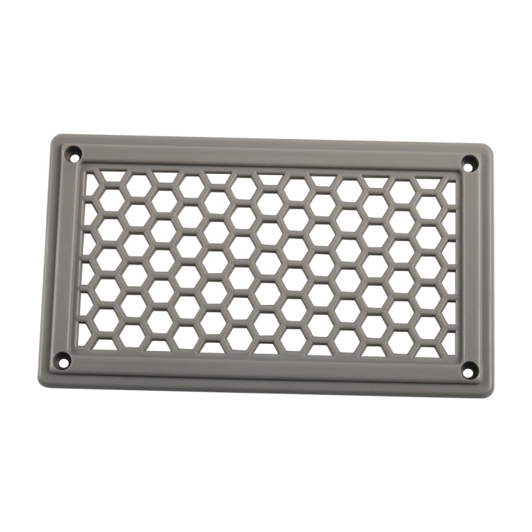 A6791 198x114mm RV / Bus Hexagon Pattern Air Inlet Panel with Screws(Grey) - In Car by buy2fix | Online Shopping UK | buy2fix