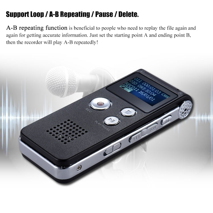 SK-012 4GB USB Dictaphone Digital Audio Voice Recorder with WAV MP3 Player VAR Function(Purple) - Consumer Electronics by buy2fix | Online Shopping UK | buy2fix