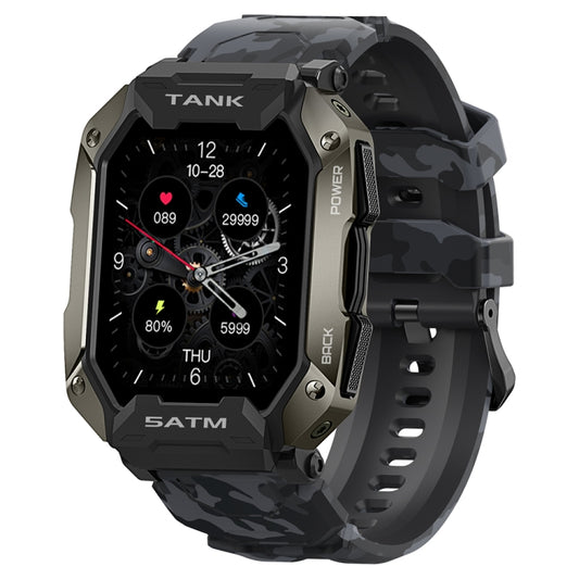 TANK M1 1.72 TFT Screen Smart Watch, Support Sleep Monitoring / Heart Rate Monitoring(Camouflage Black) - Smart Wear by buy2fix | Online Shopping UK | buy2fix