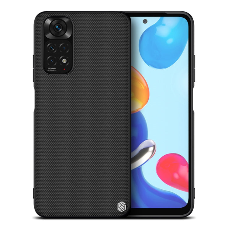 For Xiaomi Redmi Note 11 4G Global NILLKIN 3D Textured Nylon Fiber TPU Phone Case(Black) - Xiaomi Cases by NILLKIN | Online Shopping UK | buy2fix