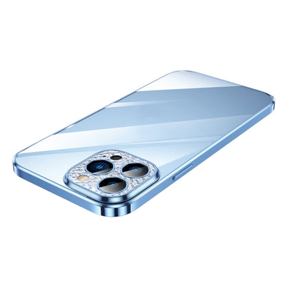 For iPhone 13 Pro SULADA Diamond Lens Protector Plated Frosted Case (Sierra Blue) - iPhone 13 Pro Cases by SULADA | Online Shopping UK | buy2fix