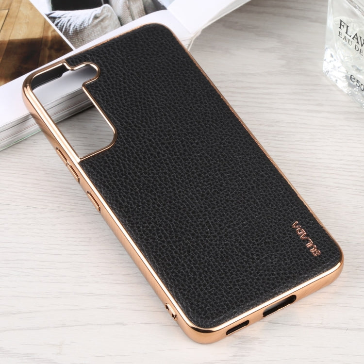 For Samsung Galaxy S22 5G SULADA Shockproof TPU + Handmade Leather Phone Case(Black) - Galaxy S22 5G Cases by SULADA | Online Shopping UK | buy2fix