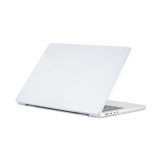Carbon Fiber Textured Plastic Laptop Protective Case For MacBook Pro 16.2 inch A2485 2021(Transparent) - MacBook Pro Cases by buy2fix | Online Shopping UK | buy2fix