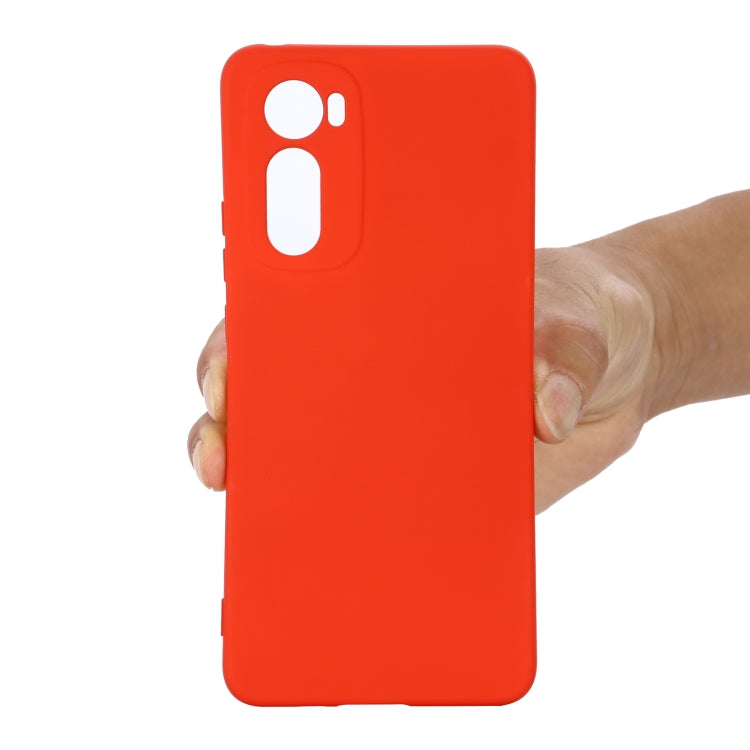 For Motorola Edge 30 Pure Color Liquid Silicone Shockproof Phone Case(Red) - Mobile Accessories by buy2fix | Online Shopping UK | buy2fix