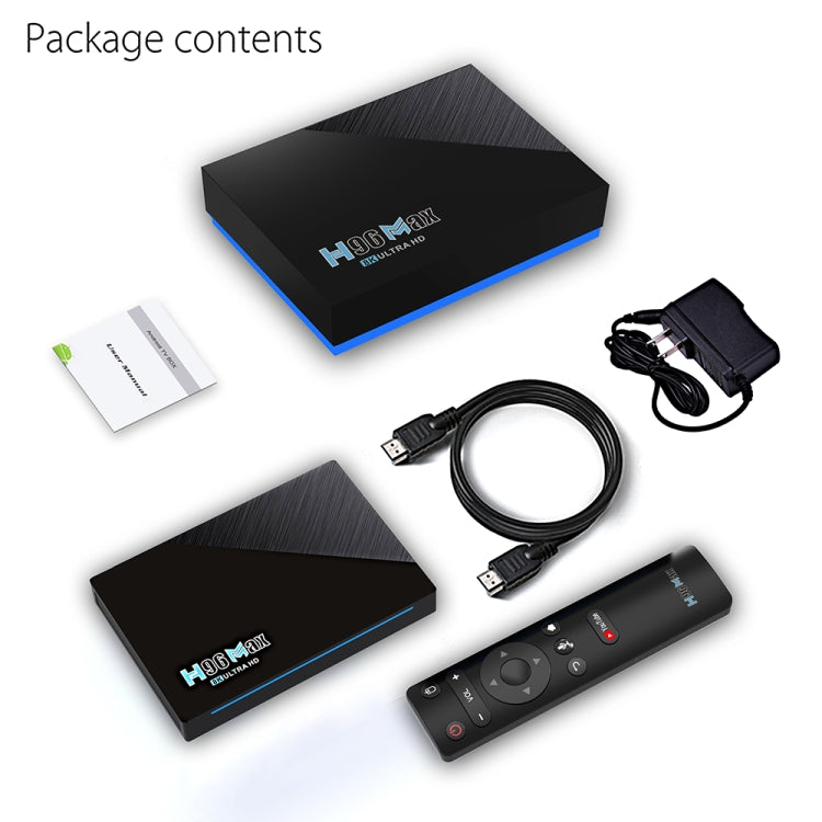 H96 Max 8GB+128GB 8K Smart TV BOX Android 11.0 Media Player with Remote Control, Plug Type:UK Plug - Consumer Electronics by buy2fix | Online Shopping UK | buy2fix