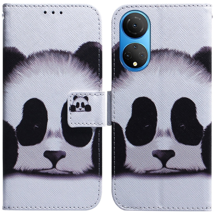 For Honor X7 Coloured Drawing Leather Phone Case(Panda) - Honor Cases by buy2fix | Online Shopping UK | buy2fix