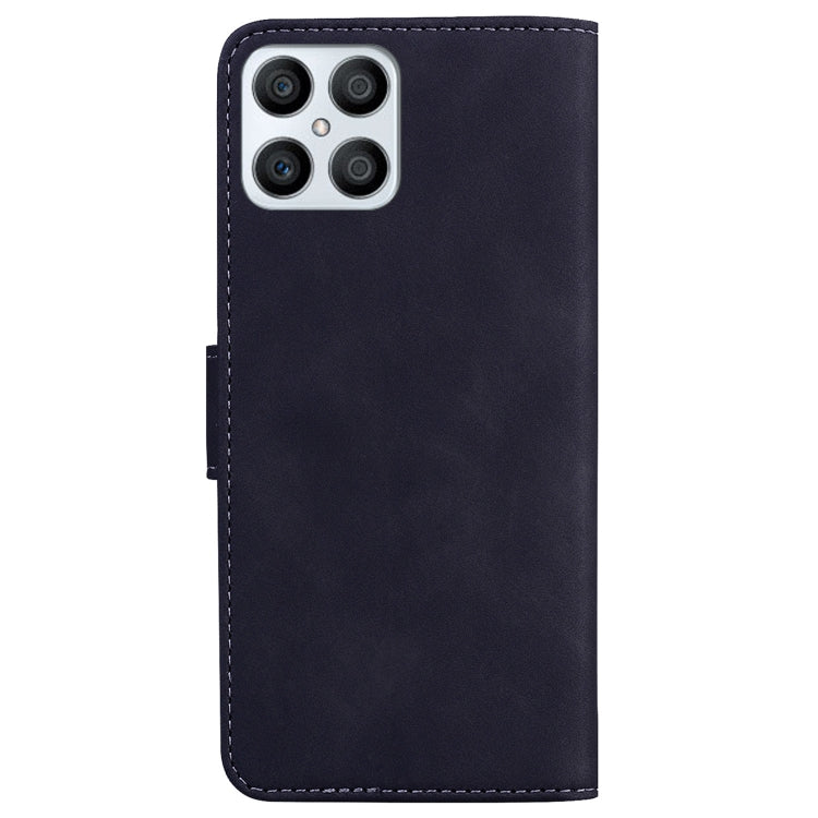 For Honor X8 Skin Feel Pure Color Flip Leather Phone Case(Black) - Mobile Accessories by buy2fix | Online Shopping UK | buy2fix