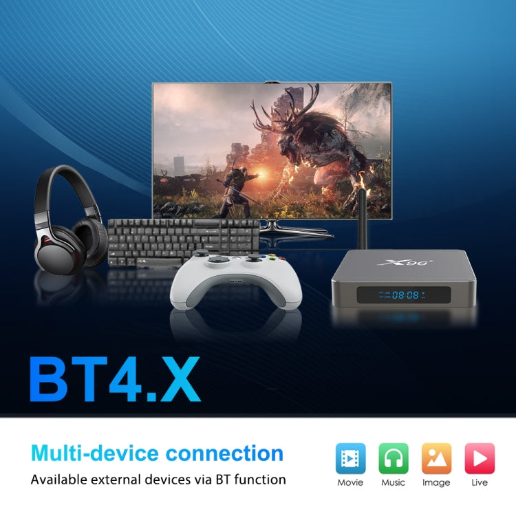 X96 X6 8K Smart TV BOX Android 11.0 Media Player, RK3566 Quad Core ARM Cortex A55, RAM: 4GB, ROM: 32GB, Plug Type:EU Plug - Consumer Electronics by buy2fix | Online Shopping UK | buy2fix
