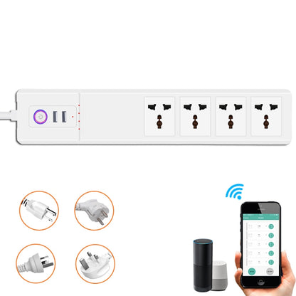 WiFi 16A SM-SO306-M 4 Holes + 2 USB Multi-purpose Smart Power Strip(UK Plug) - Consumer Electronics by buy2fix | Online Shopping UK | buy2fix