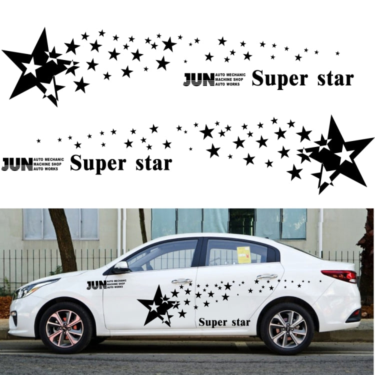 2 PCS/Set D-207 Star Pattern Car Modified Decorative Sticker(Blue) - In Car by buy2fix | Online Shopping UK | buy2fix