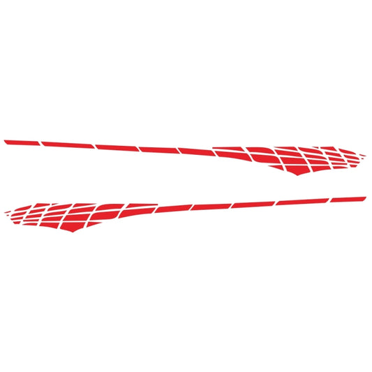 2 PCS/Set D-501 Plaid Pattern Car Modified Decorative Sticker(Red) - In Car by buy2fix | Online Shopping UK | buy2fix