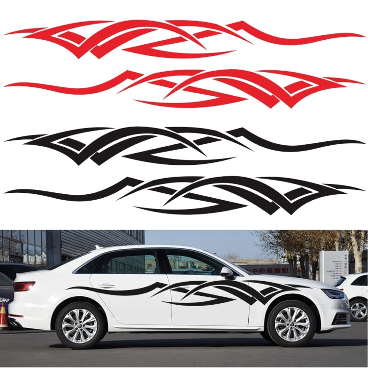 2 PCS/Set D-731 Totem Pattern Car Modified Decorative Sticker(White) - In Car by buy2fix | Online Shopping UK | buy2fix