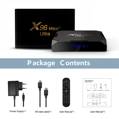 H96 Max+ Ultra 4GB+32GB Amlogic S905X4 8K Smart TV BOX Android 11.0 Media Player, Plug Type:UK Plug - Consumer Electronics by buy2fix | Online Shopping UK | buy2fix