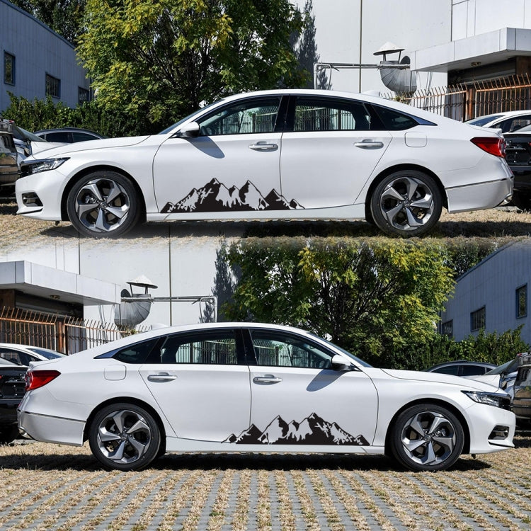 2 PCS/Set D-750 Mountain Pattern Car Modified Decorative Sticker(Black) - In Car by buy2fix | Online Shopping UK | buy2fix