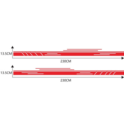 2 PCS/Set D-932 Stripe Pattern Car Modified Decorative Sticker(Red) - In Car by buy2fix | Online Shopping UK | buy2fix