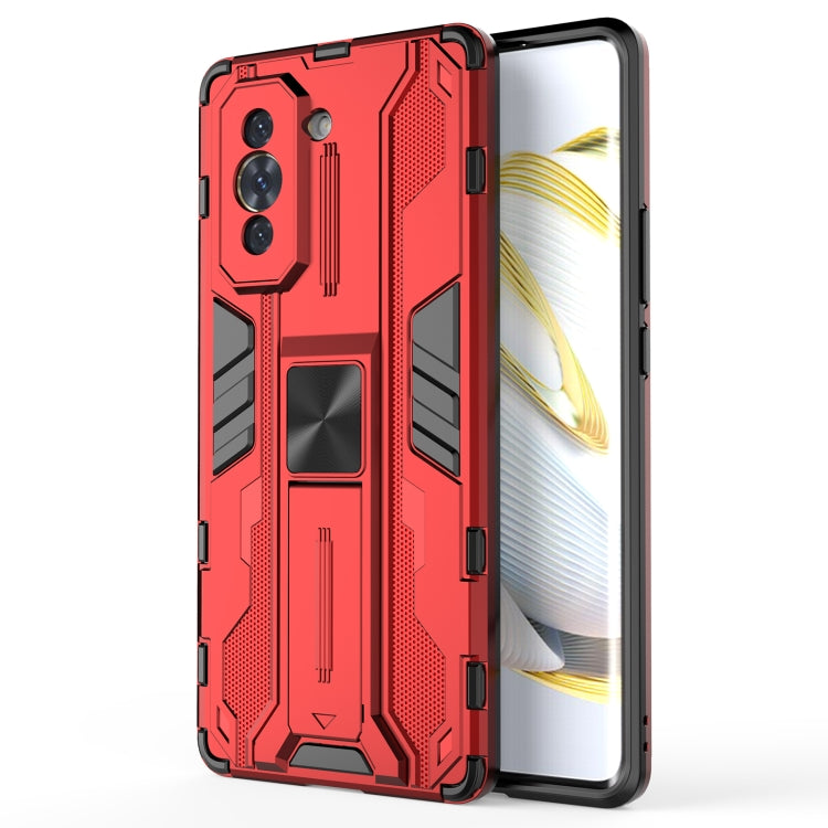 For Huawei Nova 10 4G Supersonic PC + TPU Shock-proof Protective Phone Case with Holder(Red) - Huawei Cases by buy2fix | Online Shopping UK | buy2fix