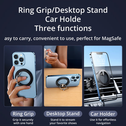 JOYROOM JR-ZS294 Multifunctional Magnetic Phone Ring Grip(Black) - Ring Holder by JOYROOM | Online Shopping UK | buy2fix