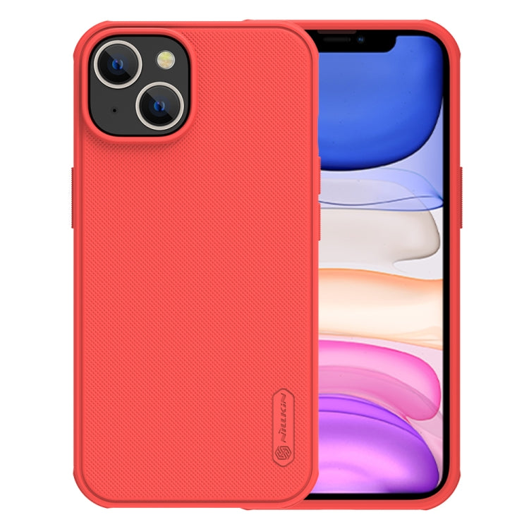 For iPhone 14 Plus NILLKIN Frosted Shield Pro PC + TPU Phone Case (Red) - iPhone 14 Plus Cases by NILLKIN | Online Shopping UK | buy2fix