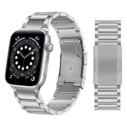 Titanium Alloy Watch Band For Apple Watch Ultra 49mm&Watch Ultra 2 49mm / Series 9&8&7 45mm / SE 3&SE 2&6&SE&5&4 44mm / 3&2&1 42mm(Silver) - Watch Bands by buy2fix | Online Shopping UK | buy2fix