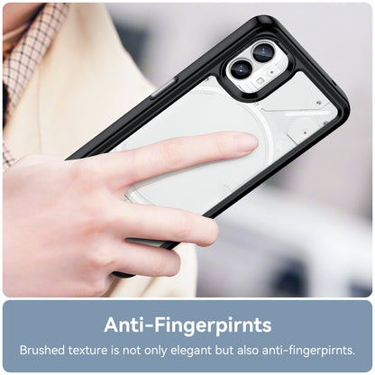 For Nothing Phone 1 Colorful Series Acrylic + TPU Phone Case(Black) - More Brand by buy2fix | Online Shopping UK | buy2fix