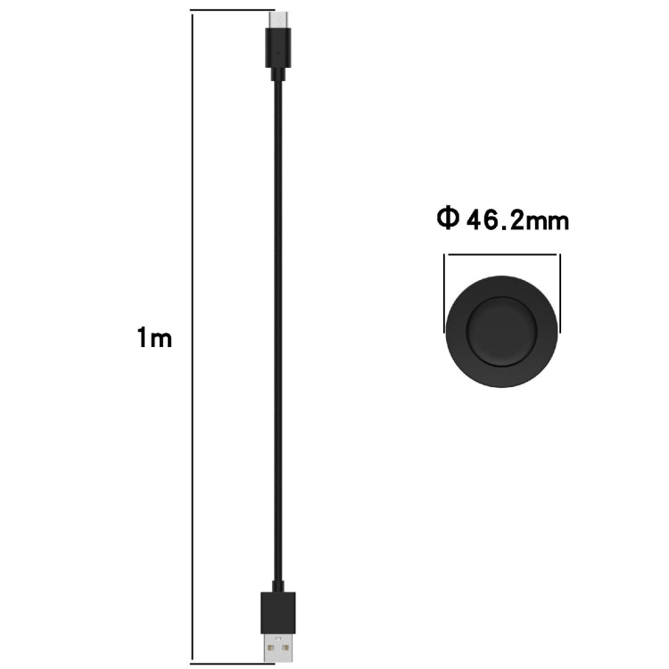 For Xiaomi Watch S1 M2108W1 Magnetic Wireless Charger with 1m Charging Cable(Black) - Smart Wear by buy2fix | Online Shopping UK | buy2fix