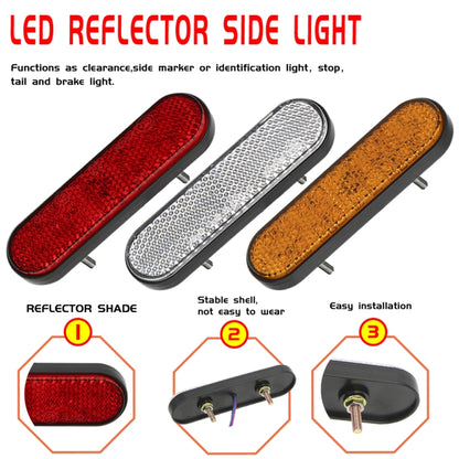 2 PCS 24LED Reflector Brake Light Turn Signal Light(Red Shell Red Light) - In Car by buy2fix | Online Shopping UK | buy2fix