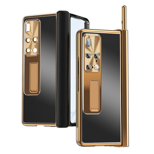 For Huawei Mate X2 Aluminum Alloy Double Hinge Shockproof Phone Protective Case(Black Gold) - Huawei Cases by buy2fix | Online Shopping UK | buy2fix