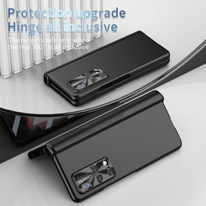 For Huawei Mate X2 Electroplating Hinged Folding Phone Case with S Pen Fold Edtion(Black) - Huawei Cases by buy2fix | Online Shopping UK | buy2fix