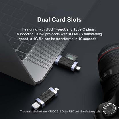 ORICO CS2T-A3 TF/SD Dual Port USB-A3.0 Dual Read Card Reader(Black) -  by ORICO | Online Shopping UK | buy2fix