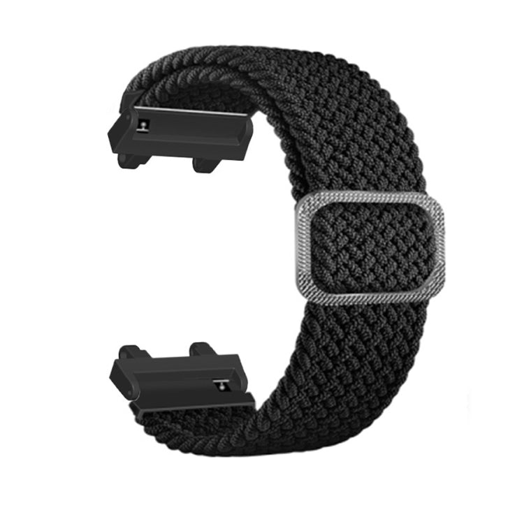 For Amazfit T-Rex 2 Adjustable Buckle Braided Nylon Watch Band(Black) - Watch Bands by buy2fix | Online Shopping UK | buy2fix