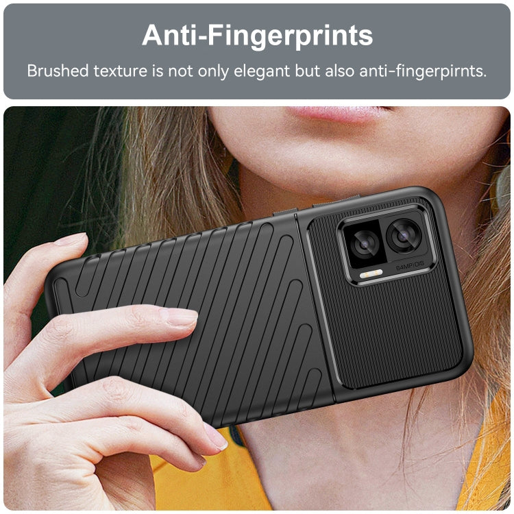 For Motorola Edge 30 Neo Thunderbolt Shockproof TPU Protective Soft Phone Case(Black) - Motorola Cases by buy2fix | Online Shopping UK | buy2fix