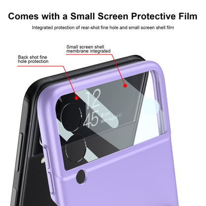 For Samsung Galaxy Z Flip4 GKK Ultra-thin Full Coverage Phone Flip Case with Wristband(Purple) - Galaxy Z Flip4 5G Cases by GKK | Online Shopping UK | buy2fix