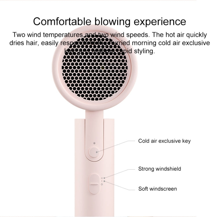 Original Xiaomi Mijia H100 Negative Ion Portable Electric Hair Dryer, US Plug(Pink) - Home & Garden by Xiaomi | Online Shopping UK | buy2fix