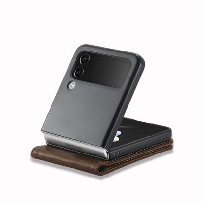 For Samsung Galaxy Z Flip4 5G LC.IMEEKE RFID Anti-theft Leather Phone Case(Brown) - Samsung Accessories by LC.IMEEKE | Online Shopping UK | buy2fix