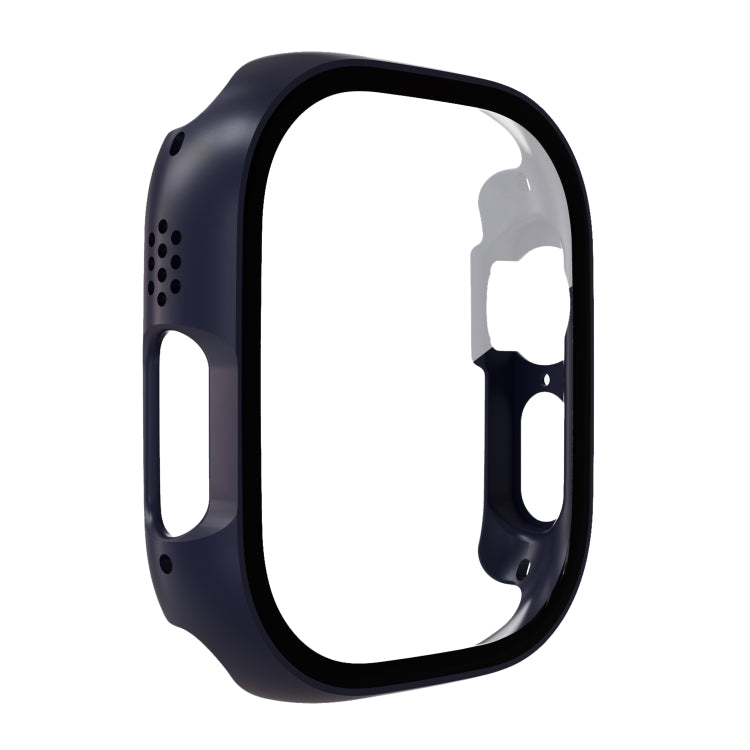 Tempered Glass Film PC Watch Case For Apple Watch Ultra 49mm(Midnight Blue) - Smart Wear by buy2fix | Online Shopping UK | buy2fix